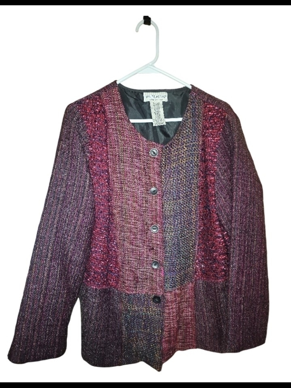 White Stag Multi-Tone Burgundy Pink Woven Jacket